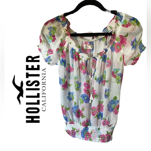 Hollister Tops - Hollister Floral Semi-Transparent Blouse
